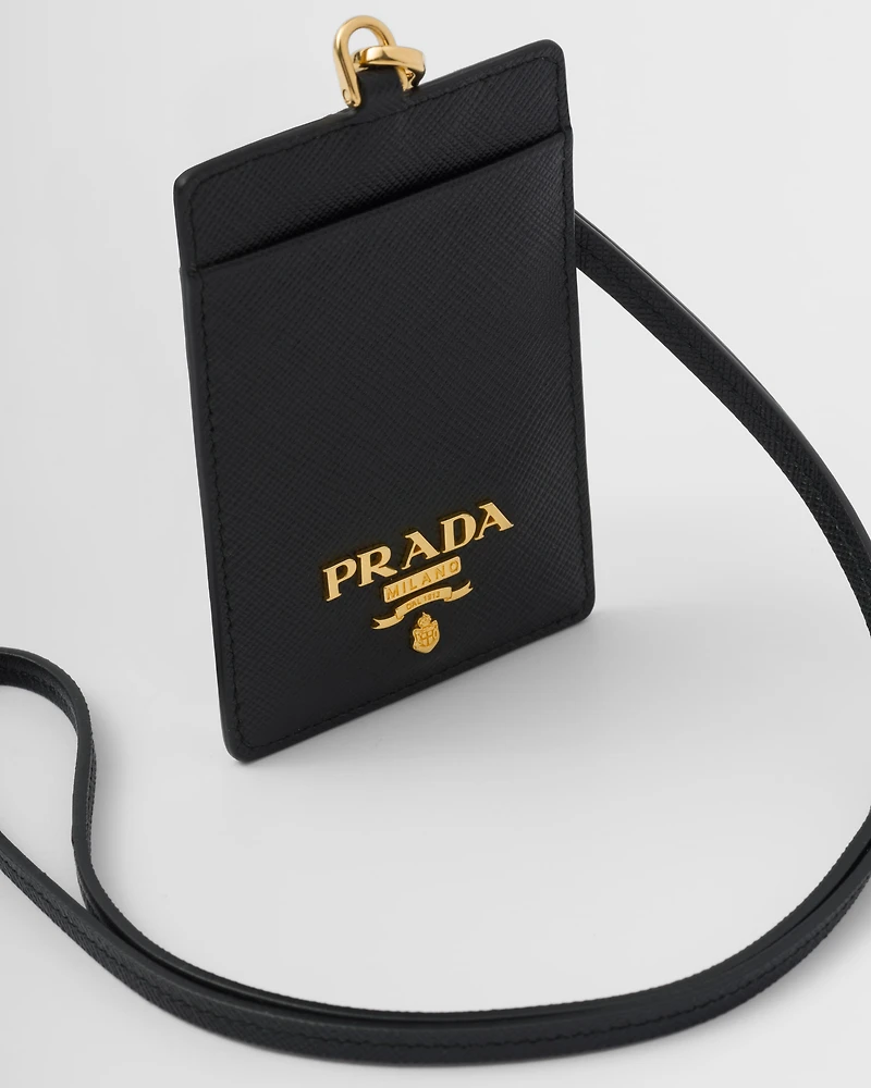 Saffiano Leather Badge Holder