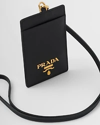 Saffiano Leather Badge Holder