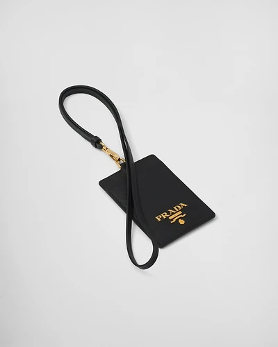 Saffiano Leather Badge Holder