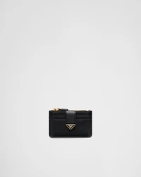 Saffiano and smooth leather card holder