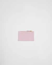Saffiano and smooth leather card holder