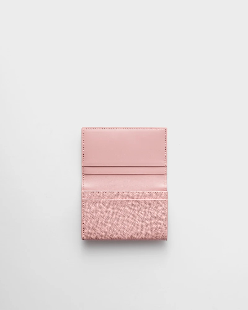 Saffiano leather card holder