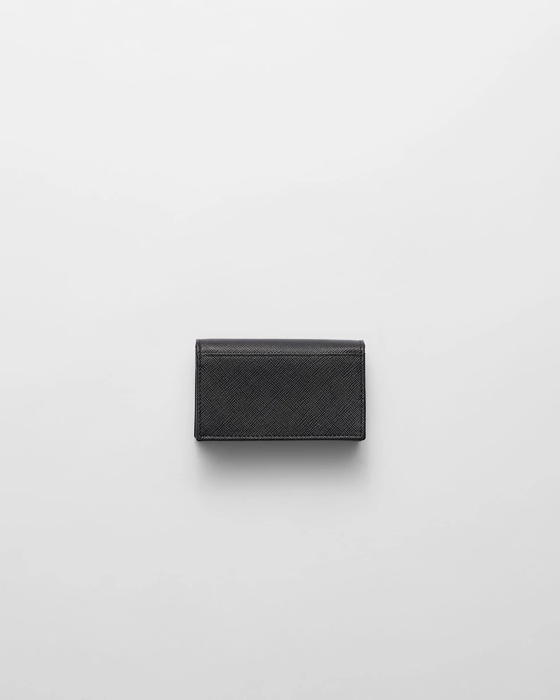 Saffiano leather card holder