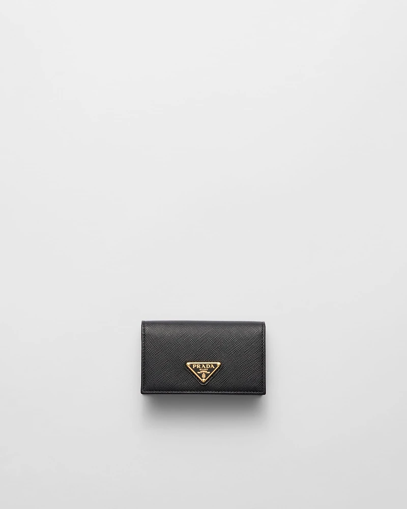 Saffiano leather card holder
