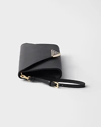 Saffiano leather envelope clutch