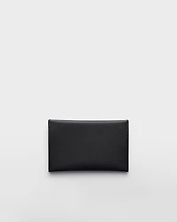 Saffiano leather envelope clutch