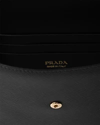 Saffiano leather envelope clutch