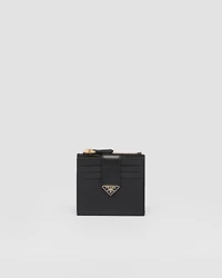 Small Saffiano and smooth leather wallet