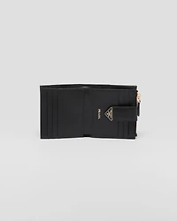 Small Saffiano and smooth leather wallet