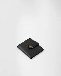Small Saffiano and smooth leather wallet