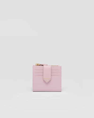 Small Saffiano and smooth leather wallet