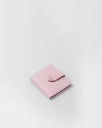 Small Saffiano and smooth leather wallet
