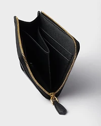 Small Saffiano leather zipper wallet