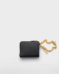 Small Saffiano leather zipper wallet