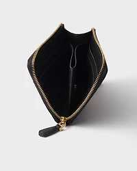 Small Saffiano leather zipper wallet