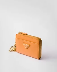 Small Saffiano leather zipper wallet