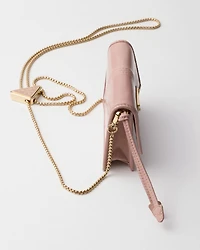 Leather card holder with shoulder strap