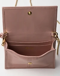 Leather card holder with shoulder strap