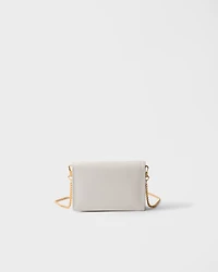 Saffiano leather card holder with shoulder strap