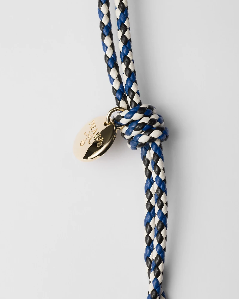 Card holder with leather shoulder strap