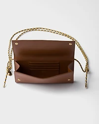 Wallet with leather shoulder strap