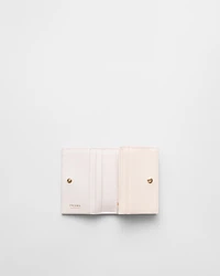 Small printed Saffiano leather wallet