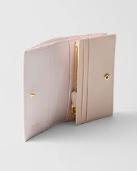 Small printed Saffiano leather wallet