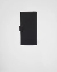 Large Saffiano and smooth leather wallet