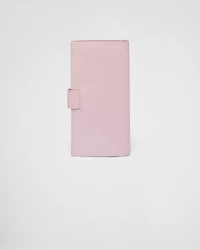 Large Saffiano and smooth leather wallet