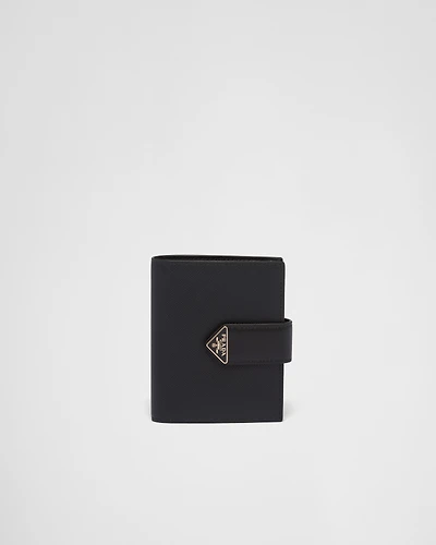 Small Saffiano and smooth leather wallet