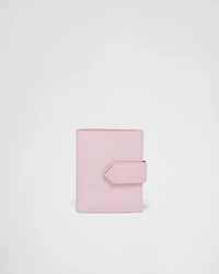 Small Saffiano and smooth leather wallet