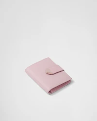 Small Saffiano and smooth leather wallet