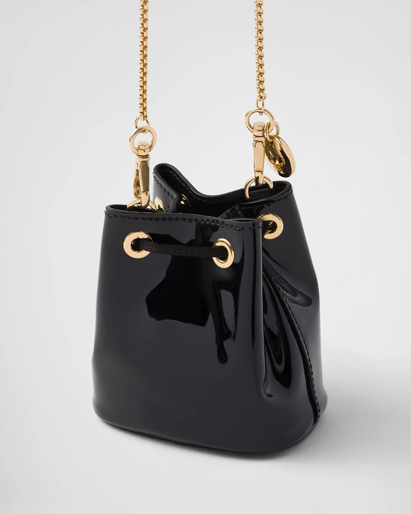 Patent leather mini-pouch