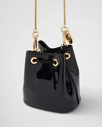 Patent leather mini-pouch