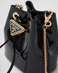 Patent leather mini-pouch