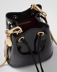 Patent leather mini-pouch