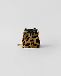 Printed leather mini pouch