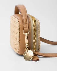 Crochet and leather mini-pouch