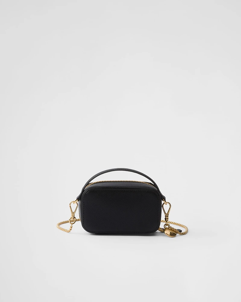 Saffiano leather mini-pouch