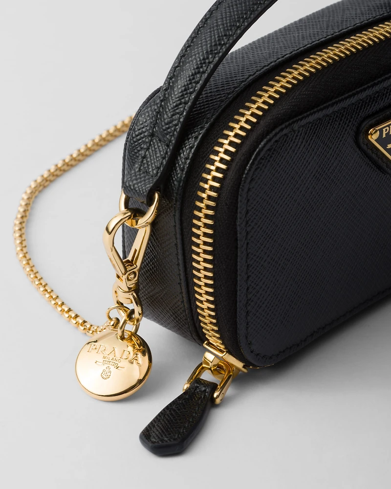 Saffiano leather mini-pouch