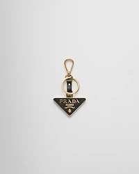 Saffiano Leather and Metal Keychain