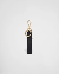 Saffiano leather keychain