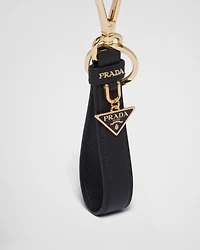 Saffiano leather keychain