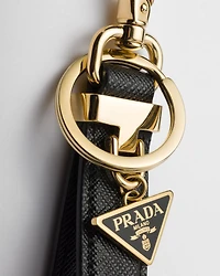 Saffiano leather key ring