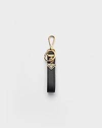 Saffiano leather key ring