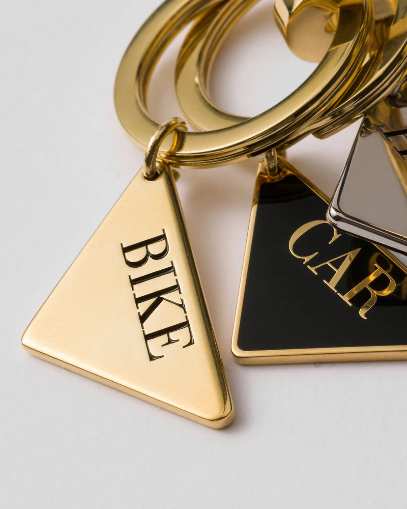 Metal triangle key ring