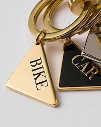 Metal triangle key ring