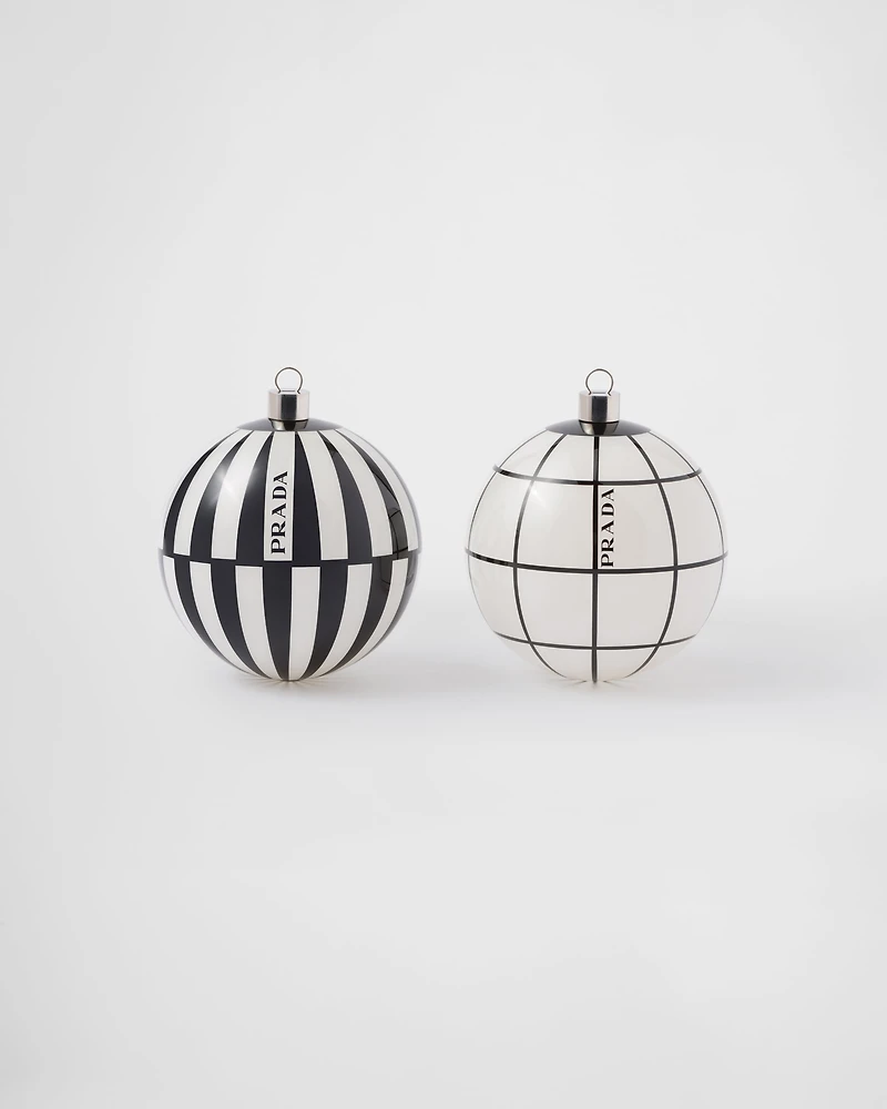 Glass Christmas ornament set