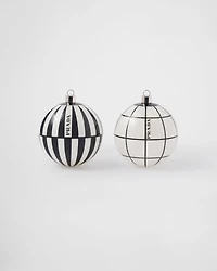 Glass Christmas ornament set