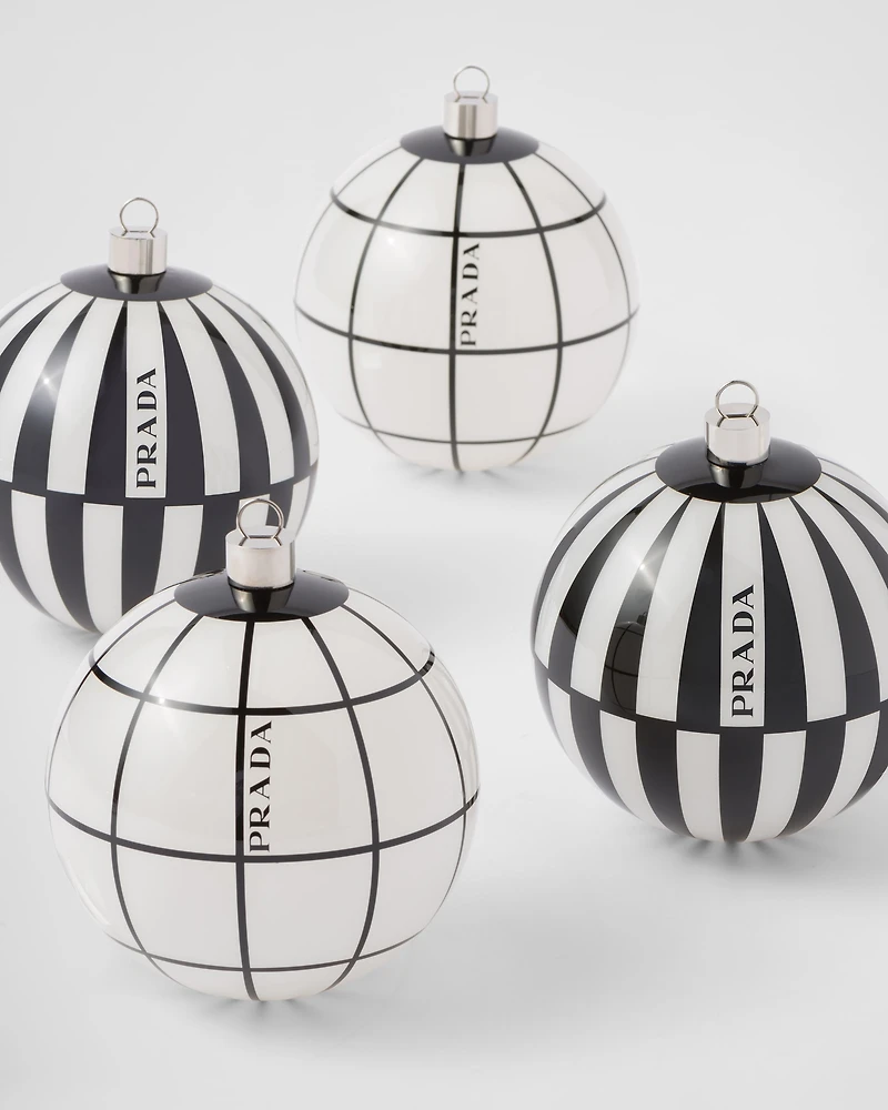 Glass Christmas ornament set